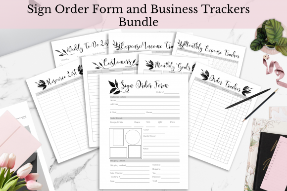 Download Sign Order Form &amp; Business Trackers Set - Order form Collection