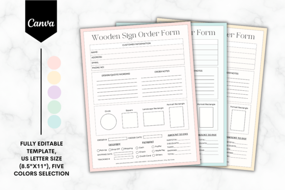 Download Custom Wooden Sign Order Form Template 2 - Order form Collection
