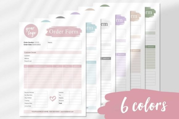 Download Editable Order Form Bundle Template - Order form Collection