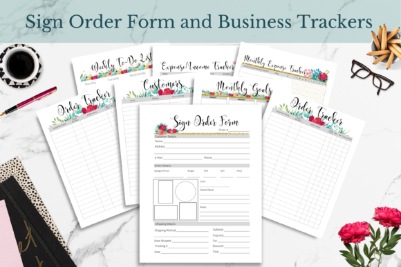 Download Sign Order Form Business Trackers Floral - Order form Collection