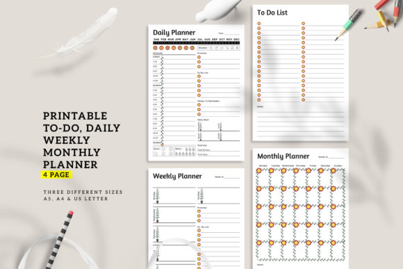 Download Daily Weekly Monthly Printable Planner - Monthly printable planner Collection