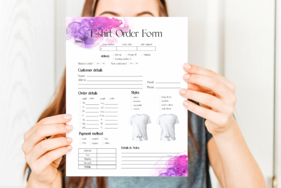Download Violet Galaxy Tshirt Order Form Template - Order form Collection