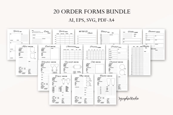 Download Order Form, Crafters Business Bundle - Order form Collection