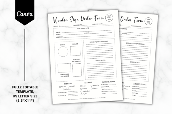 Download Custom Wooden Sign Order Form Template 3 - Order form Collection