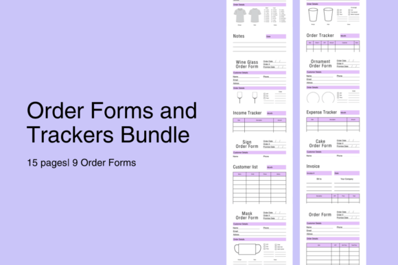 Download Order Forms and Trackers Bundle - Order form Collection