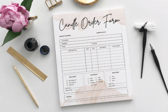 Download Editable Candle Order Form Template - Order form Collection