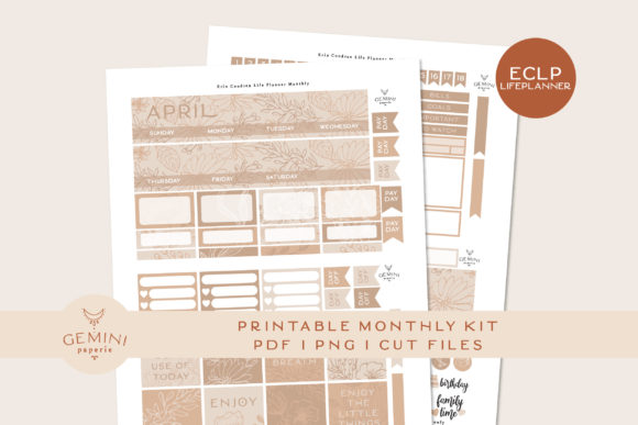 Download Classic Happy Planner Monthly Printable Planner Sticker Kit - Monthly printable planner Collection