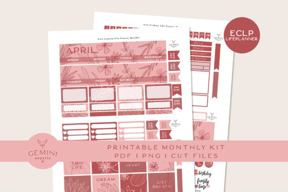 Download Classic Happy Planner Monthly Printable Planner Sticker Kit - Monthly printable planner Collection