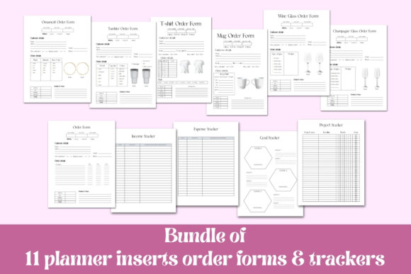 Download Order Forms and Trackers, Craft Shop - Order form Collection