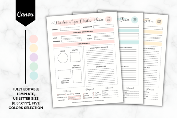 Download Custom Wooden Sign Order Form Template 1 - Order form Collection
