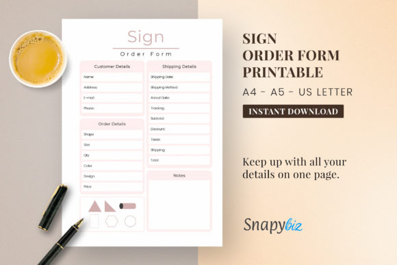 Download Sign Order Form Printable - Order form Collection